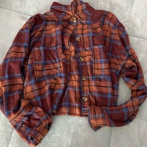 Aeropostale cropped flannel